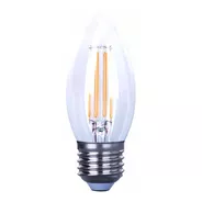Lámpara Vela Led Filamento Transparente 4w Cálida Glowlux