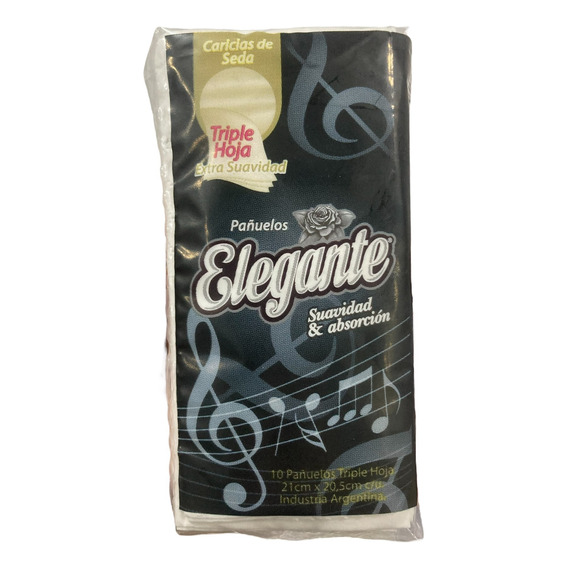 Pañuelos Papel Tissue Elegante Triple Hoja 1 Paquete