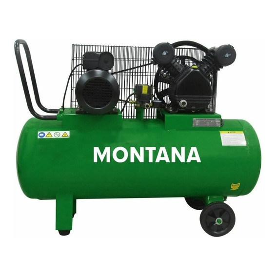 Compresor Montana De 200 Litros Con Polea  2hp 1 Año Gtia