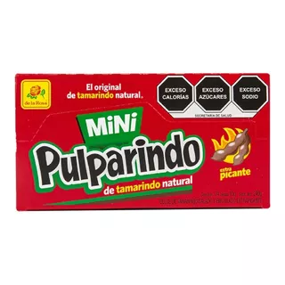 Mini Pulparindo Tamarindo Extra Picante 24 Piezas