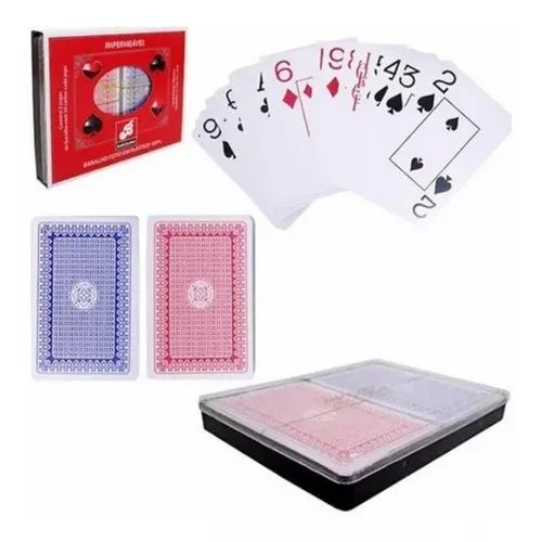 Jogo Baralhos Poker Profissional 100% Plástico Resistente