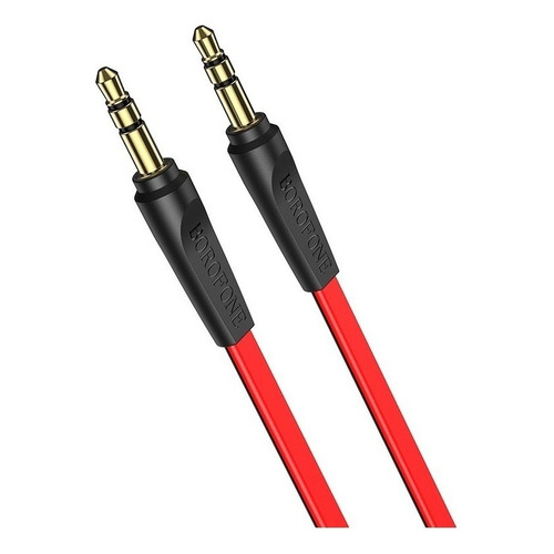 Cable Auxiliar 3.5 De 1 Mt Borofone Color Rojo-bl6