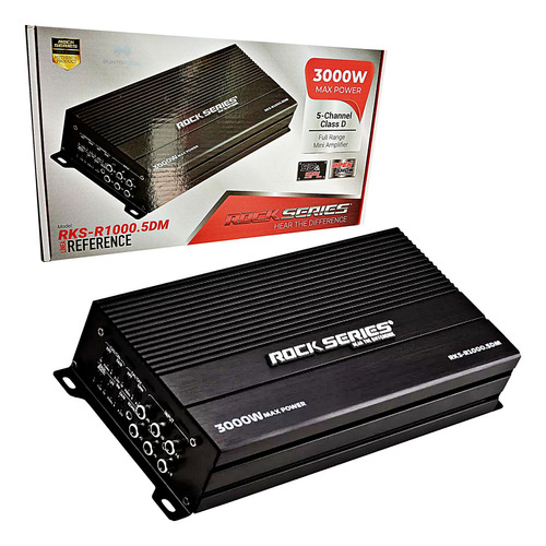 Amplificador Clased 5canales Rock Series Rks-r1000.5dm 3000w Color Negro