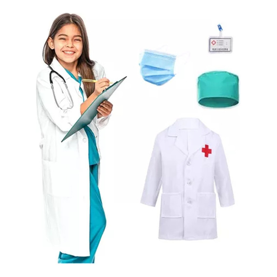 Disfraces De Doctores - Disfraz Medico - Disfraces Doctora - Disfraz Doctor - Disfraces Para Niñas Y Niños - Uniforme Medicina - Oficios Trabajos