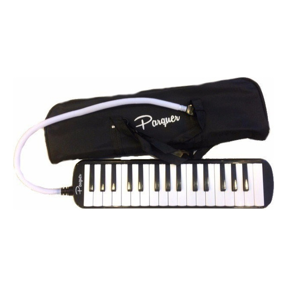 Melodica A Piano Parquer MEL- 32 Con Funda Manguera Color Negro