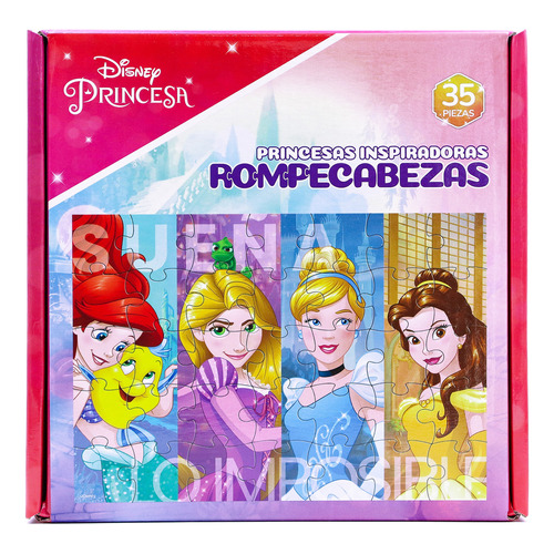 Rompecabezas Puzzle Princesas De Disney 35 Piezas Para Niños