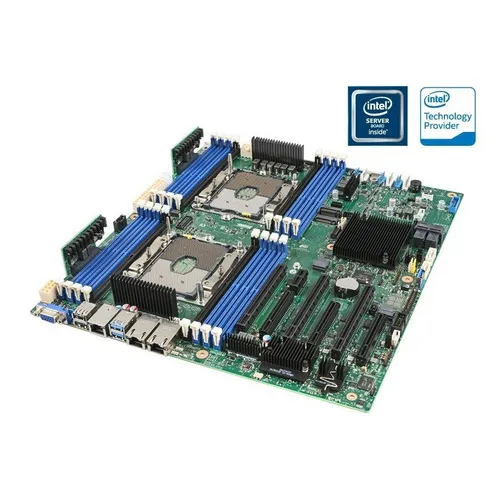 Placa Mãe Servidor Intel Dual Xeon Ddr4 Lga3647 Cor Verde Placa Mãe Servidor Intel Dual Xeon Ddr4 Lga3647 Cor Verde