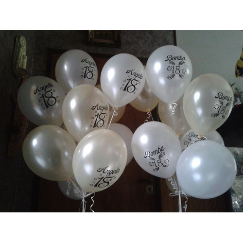 15 globos impresos personalizados 12 pulgadas perlados caballito