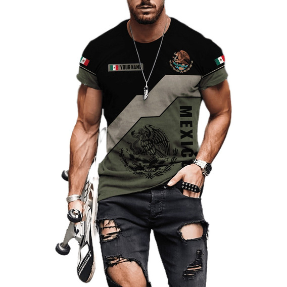 Playeras Camiseta Deportiva De Mexican Eagle De 3d Estampado