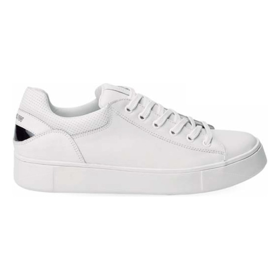 Zapatilla Narrow Cuero Vacuno Hombre Blanca Vestir Urbanas