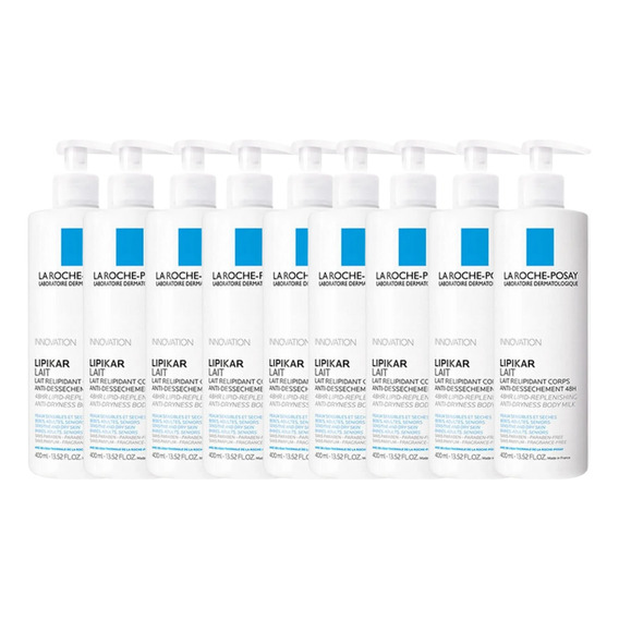 Combo X9 La Roche Lipikar Lait Hidratante Corporal 400 Ml