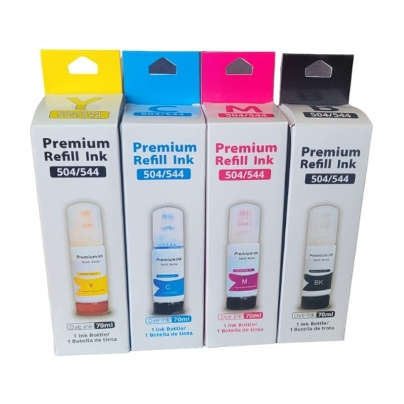 Kitx4 Tintas Genericas Compatibles Epson 544 504 L1210 L3110