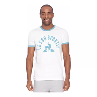 Camiseta Le Coq Sportif Com Inscrições Em Algodão E Detalhes