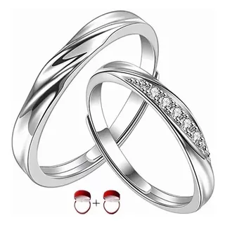 Anillos De Plata Para Parejas Mujeres Y Hombres De S925