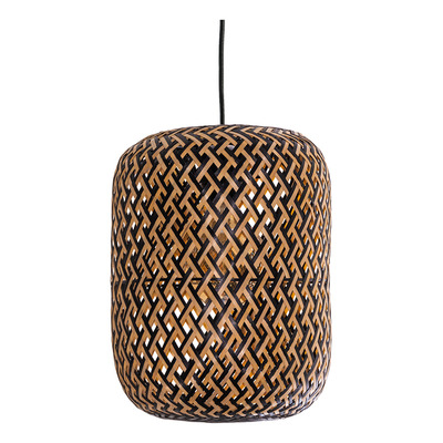 Colgante De Bambú 1×e27 Ø23×30cm Mks - Natural