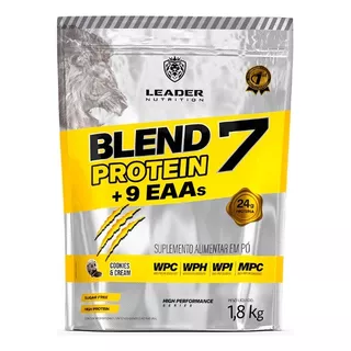 Blend 7 Protein + 9 Aminoácidos Pouch 1,8kg Leader Nutrition Sabor Cookies And Cream