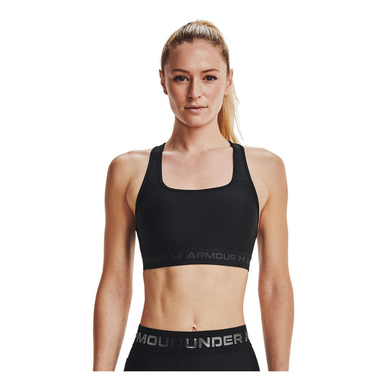 Peto Mujer Ua Crossback Mid Bra Negro Under Armour