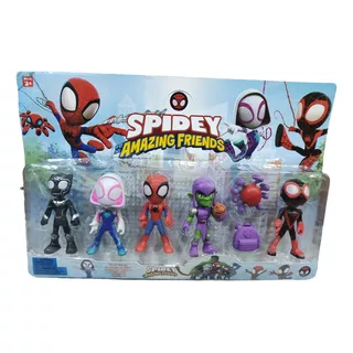Muñecos Spiderman Y Sorprendentes Amigos Blister X5 Spidey