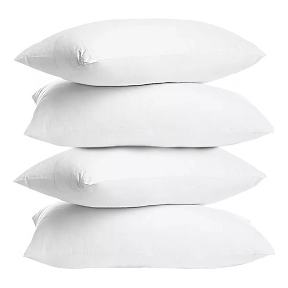 4 Pack Almohadas Estándar Plus Hotelera Suavidad Y Confort Color Blanco