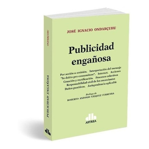 Libro Publicidad Enga¤osa De Jose Ignacio Ondarcuhu