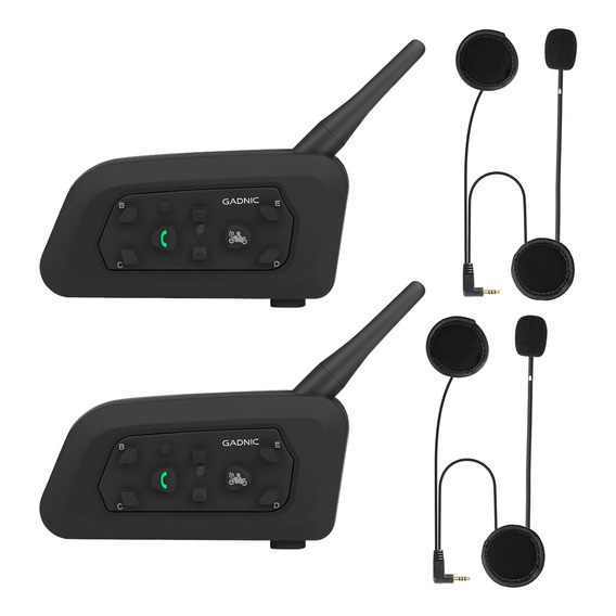 Kit X 2 Intercomunicadores Bluetooth Gadnic G600 Moto 1200 M