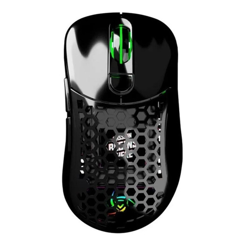 Mouse gamer de juego inalámbrico recargable VSG  Aquila Fly negro brillante