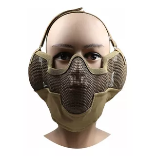Máscara Telada Meia Face Proteção Airsoft Paintbal Ajustável