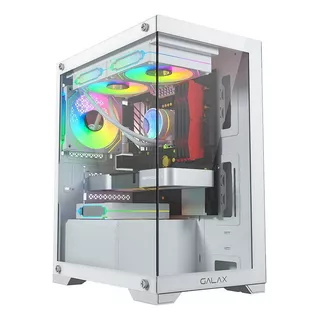 Gabinete Galax Draco White M-atx Frontal Vidro Sem Fan