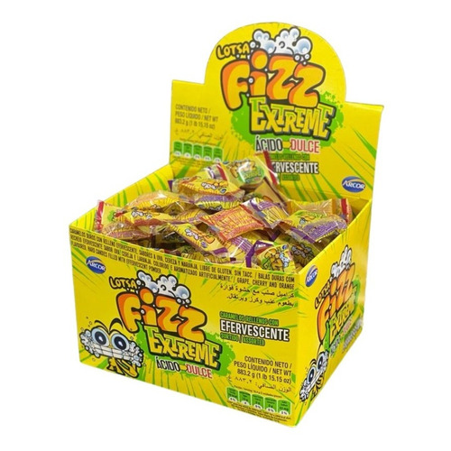 Caja de caramelos Fizz Extreme de 48 tiras