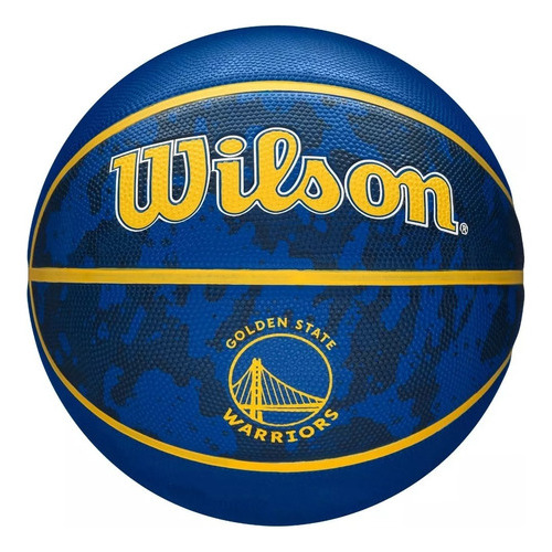 Balón Baloncesto Basketball Wilson Tidye Nba #7 Color Azul-golden States Warriors