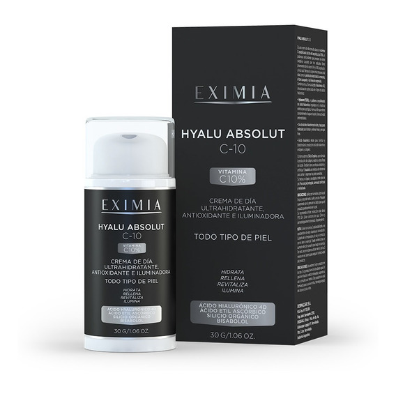 Eximia Hyalu Absolut C-10 Crema Hidratante X 30 Gr Momento de aplicación Día Tipo de piel Todo tipo de piel