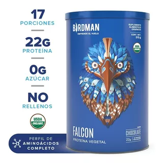 Falcon Protein 510gr Birdman Proteina Organica Vegana Sabor Chocolate