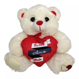 Urso De Pelúcia Com Coração Eu Te Amo - 26 Cm ( 3 Cores)