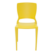 Cadeira De Jantar Tramontina Safira, Estrutura De Cor  Amarelo, 1 Unidade