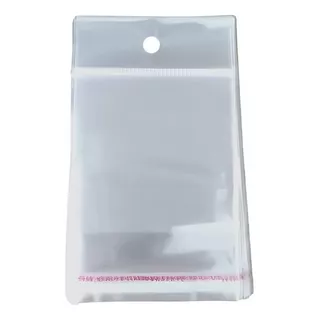 Saquinho Adesivo Plástico P/ Controle C/ Furo 8,5x25 1000un 
