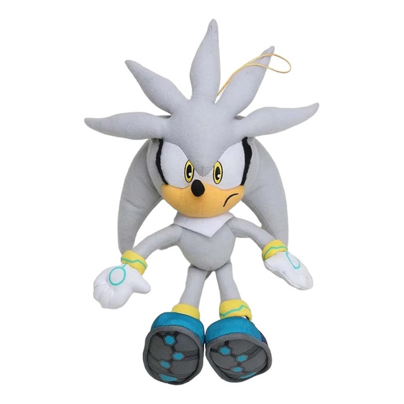 Peluche Sonic Silver Gris The Hedgehog Foto Real