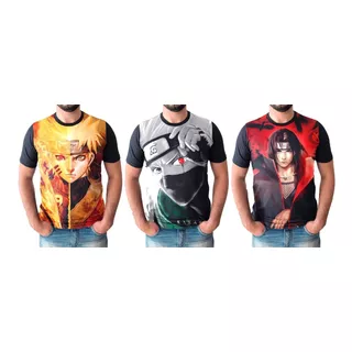 Kit Camisetas Naruto Shipuuden Kakashi Itachi Frete Gratis