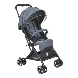 Carrinho De Bebê De Paseio Burigotto It Gray Com Chassi De Cor Preto