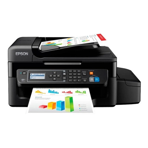 Impresora a color multifunción Epson EcoTank L575 con wifi negra 220V