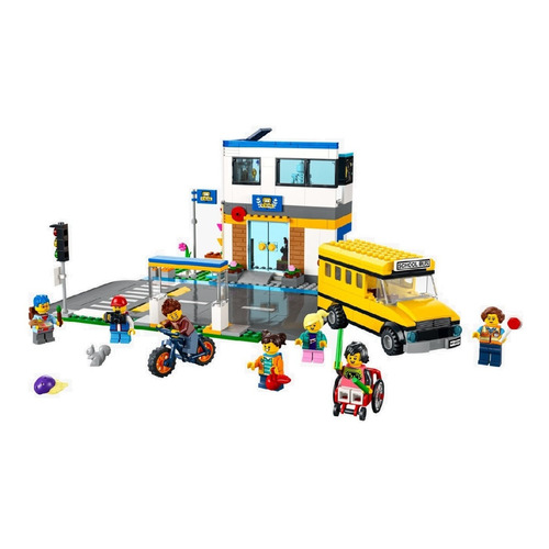 Set De Construcción Lego Lego City Brinquedo De Montar Lego City Dia Letivo 60329 Com 433 Pecas  En  Caja