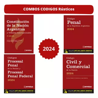 Constitucion + Codigos Penal - Procesal Penal - Civil Y Come