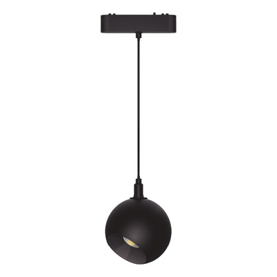 Colgante Esferico Focal Negro Riel Magnetico Skyline 12w