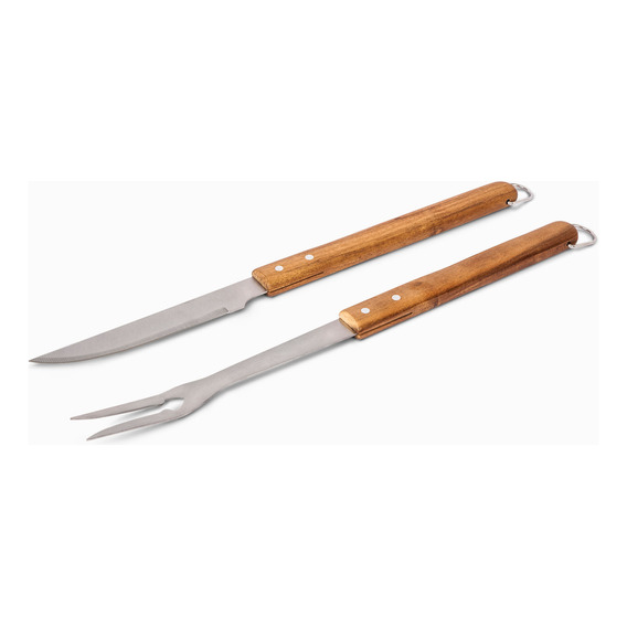 Set De Cuchillo Y Tenedor Bbq Acacia Ambiente Gourmet