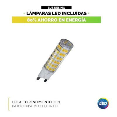 Difusor Bidireccional Exterior Interior Deco Con Led G9 6w