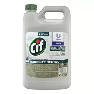 Detergente Neutro Cif Active Gel 5 Lts 20 % Materia Activa