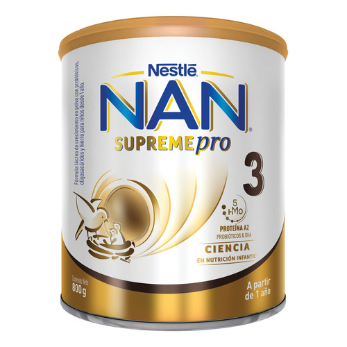 Leche de fórmula en polvo Nestlé Nan Supremepro 3 en lata de 800g a partir de los 12 meses