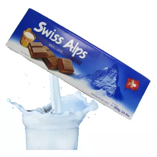 Melhor Chocolate Swiss Alps Ao Leite Super Barra Com 300g