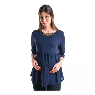 Blusa De Maternidad Y Embarazo Chalis Con Collar - 4063isa