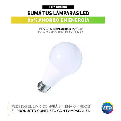 Velador Nagu Oxido Vintage Con Pantalla Apto Led E27