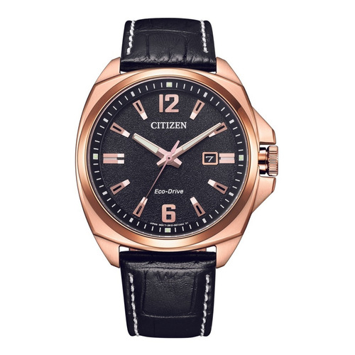 Citizen Edicott Zafiro Black Dial Aw1723-02e Color de la correa Negro Color del bisel Oro rosa Color del fondo Negro